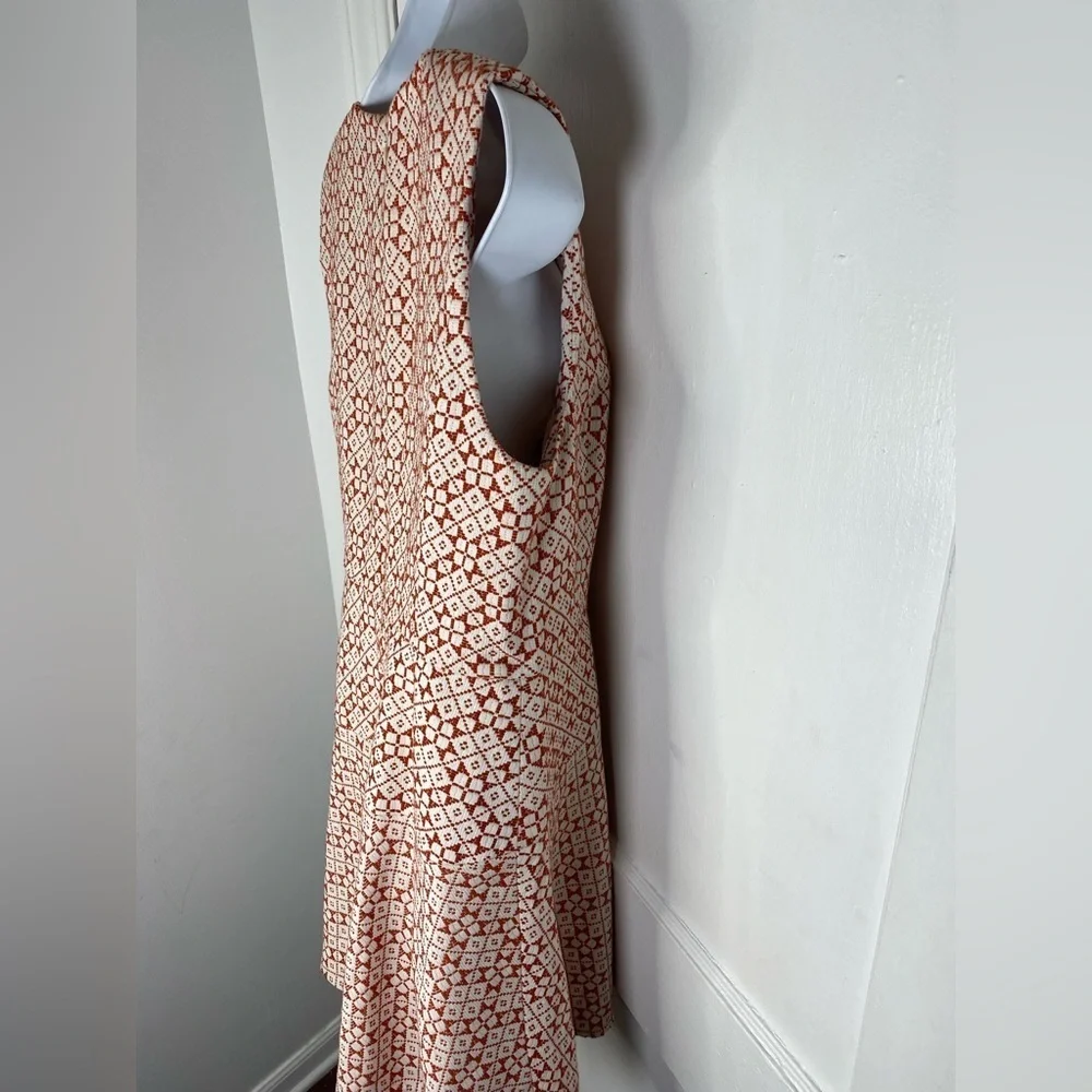Tory Burch NWT Fit & Flare Red and White Patterned Dress